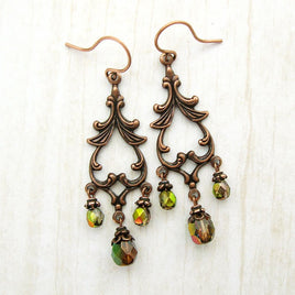 Woodland Copper Chandelier Earrings