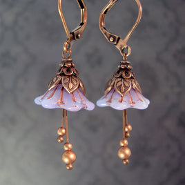 Lavender Faerie Flower Earrings