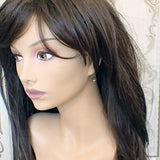 Antiqued Lavender, Ivory, and Bronze Earrings on mannequin