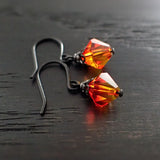 Fallen Phoenix Earrings with Crystals view 3