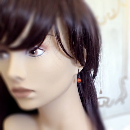 Fallen Phoenix Earrings with Crystals mannequin view