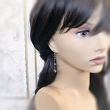 Long Iridescent Antique Style Earrings mannequin view