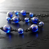 Silvery Blue and Black Metal Gothic Lolita Bracelet view 2