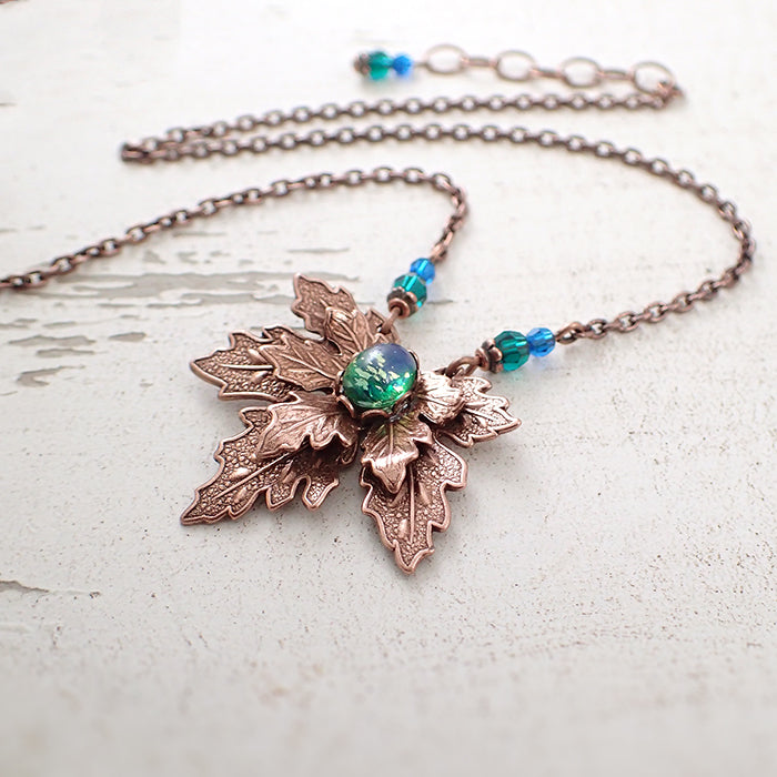 Copper Maple Leaf Necklace