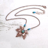 Copper Maple Leaf Necklace view 2