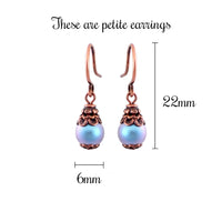 Ethereal Light Blue Pearl Earrings