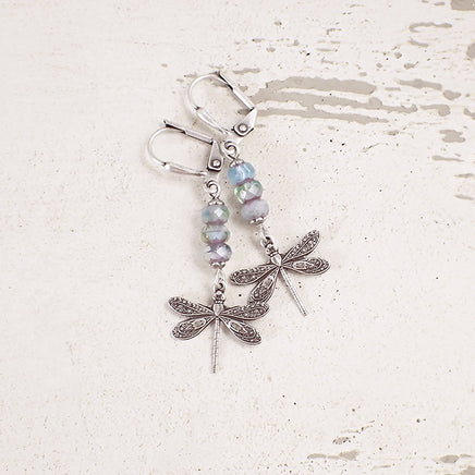 Pastel Colored Dragonfly Earrings
