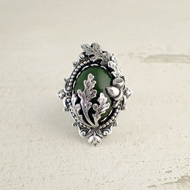 Woodland Oak Leaf and Acorn Ring