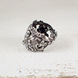 Art Nouveau Style Floral Filigree Ring