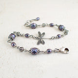Adjustable Handmade Colorful Beaded Dragonfly Bracelet