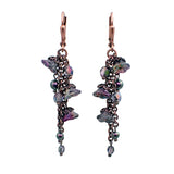 Long Floral Chain Dangle Earrings