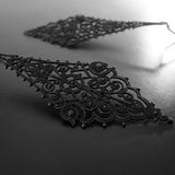Extra Large Victorian Gothic Style Statement Filigree Earrings