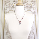 Boho Branch Necklace with Artisan Czech Glass Leaf Beads and Antiqued Copper