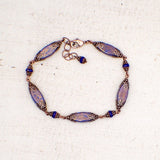 Cobalt Blue Artisan Czech Glass Beaded Bracelet