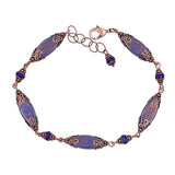 Cobalt Blue Artisan Czech Glass Beaded Bracelet