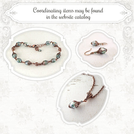 Dusty Seafoam and Copper Beaded Bracelet matching items