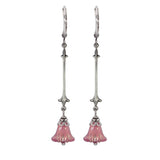 Rosy Pink Art Nouveau Lily Earrings