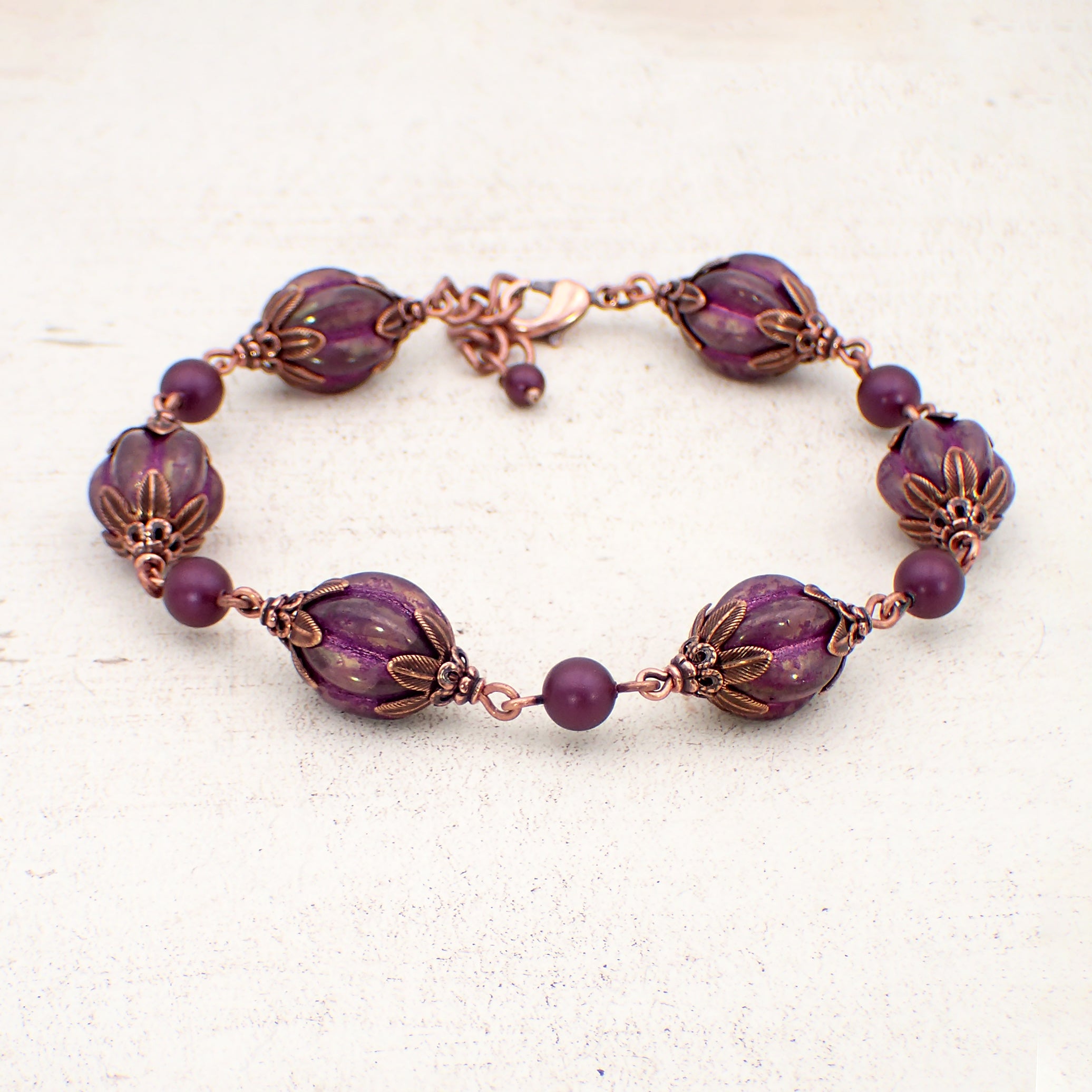 Shades of Purple Beaded Stretch Bracelet – Scott D Jewelry Designs