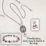 Antique Pink Crystal Victorian Necklace