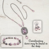 powder pink victorian style jewelry set