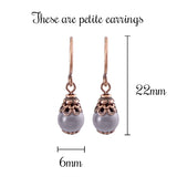 Dainty Lavender Crystal Simulated Pearl Earrings