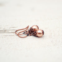 Dainty Rose Gold-Colored Earrings