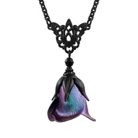 Handmade color shifting tulip necklace