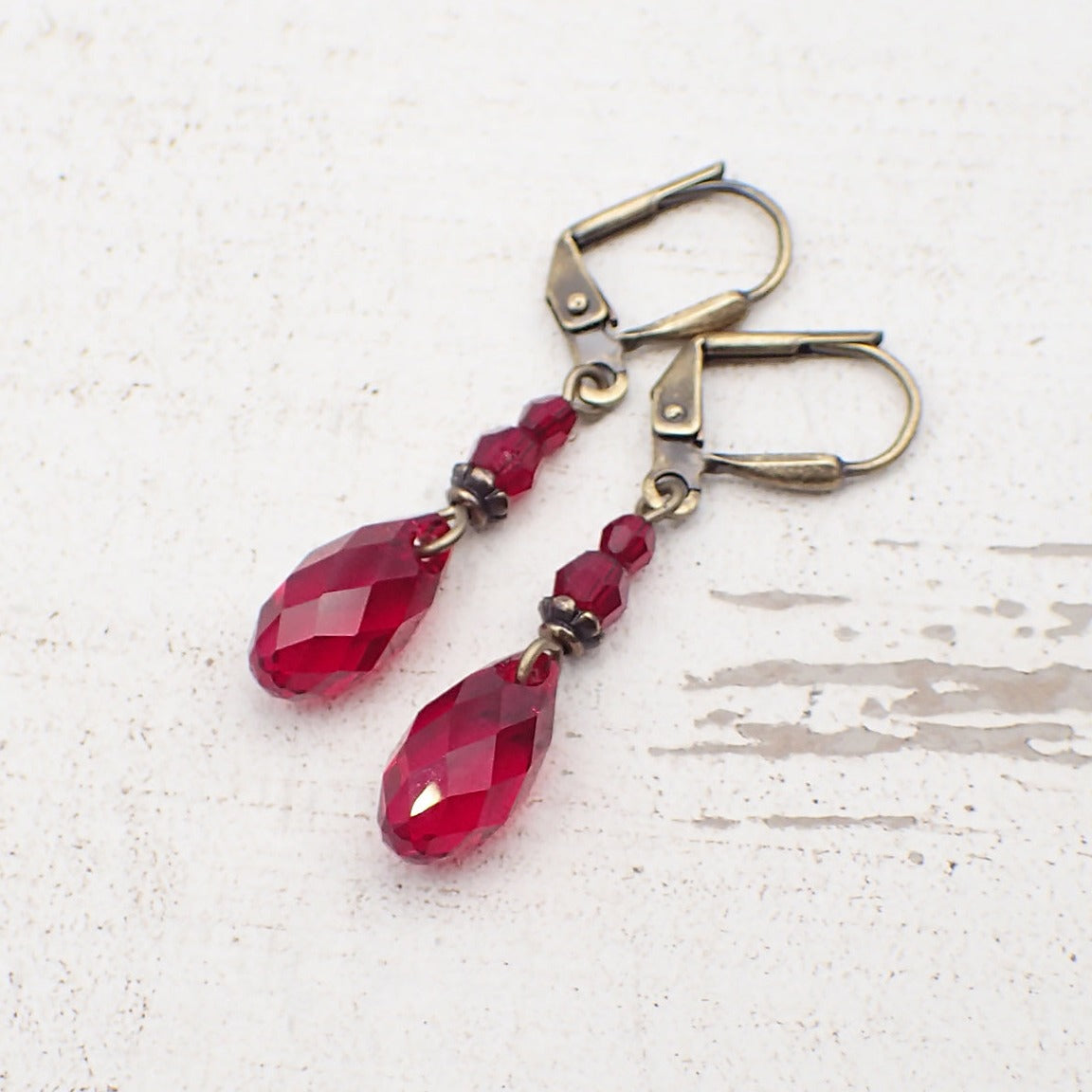 Dark red and gold beaded earrings Seed bead fringe earrings Chandelier  dangle | eBay